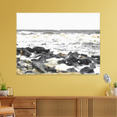 Toile Vagues déchaînées de l'océan rocheux (Insitu(Salon))