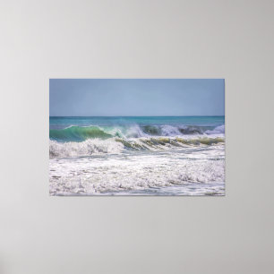 Toile vagues déferlantes de l'océan Atlantique