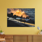 Toile Vagues d'or Sunset (Insitu(Salon))