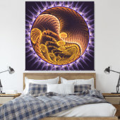 Toile Vagues dorées art moderne (Insitu(Chambre))
