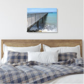 Toile Vagues éclaboussant sur la conception de quai (Insitu(Chambre))