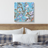 Toile Vagues en bleu acrylique pour l'art Abstrait (Insitu(Chambre))