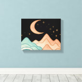 Toile Vagues et montagnes cosmiques (Insitu (Plancher de Bois))