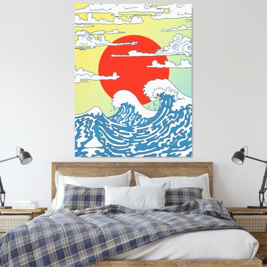 Toile Vagues japonaises (Insitu(Chambre))