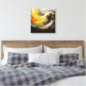 Toile Vagues modernes en marbre abstrait doré (Insitu(Chambre))