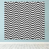 Toile Vagues noires et blanches (Insitu (Plancher de Bois))