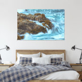Toile Vagues océaniques s'écrasant sur la côte rocheuse (Insitu(Chambre))