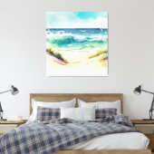 Toile Vagues océaniques s'écrasant sur le rivage (Insitu(Chambre))