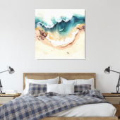 Toile Vagues océaniques s'écrasant sur le rivage (Insitu(Chambre))