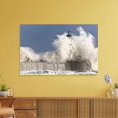 Toile Vagues S'Écrasant Contre Un Phare (Insitu(Salon))