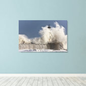 Toile Vagues S'Écrasant Contre Un Phare (Insitu (Plancher de Bois))