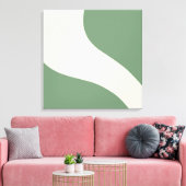 Toile Vagues simples en vert (Insitu(Salon))