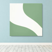 Toile Vagues simples en vert (Insitu (Plancher de Bois))