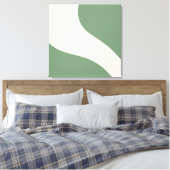 Toile Vagues simples en vert (Insitu(Chambre))