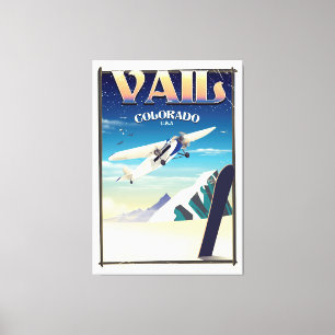 Toile Vail Colorado affiche de voyage vintage