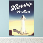 Toile Vaisseau spatial pour Mars, voyage spatial de styl (Insitu (Plancher de Bois))