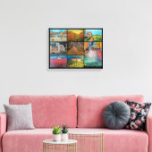 Toile Valence Espagne Collage Peinture par Alfred Fox (Insitu(Salon))