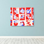 Toile Valentine Retro Love Hugs Motif (Insitu (Plancher de Bois))