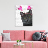 Toile Valentines de chat noir (Insitu(Salon))