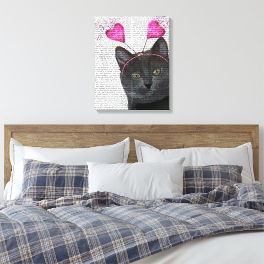Toile Valentines de chat noir (Insitu(Chambre))