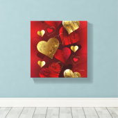 Toile Valentines dorées et rouges (Insitu (Plancher de Bois))