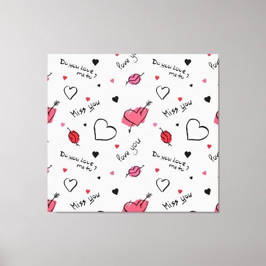 Toile Valentine's Hearts Arrow sans couture (Recto)