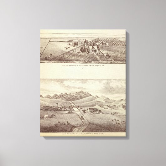 Toile Vallée de Frazier, ranchs Lakeside (Recto)