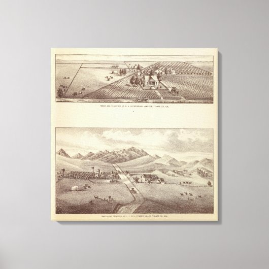 Toile Vallée de Frazier, ranchs Lakeside (Recto)