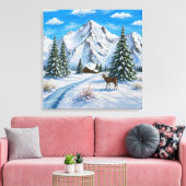 Toile Vallée de la montagne enneigée (Insitu(Salon))