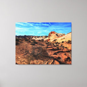 Toile Vallée de paysage d'Overton Nevada du feu
