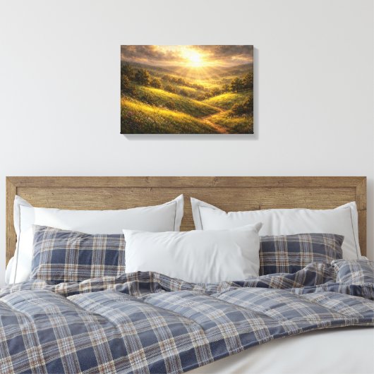 Toile Vallée dorée baignée de soleil (Insitu(Chambre))