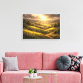 Toile Vallée dorée baignée de soleil (Insitu(Salon))