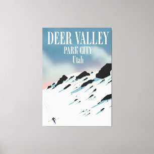 Toile Vallée du Cerf, ville du parc, Utah, affiche de s