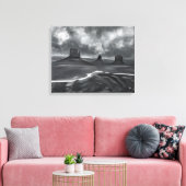 Toile Vallée du monument noir gris blanc (Insitu(Salon))