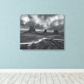 Toile Vallée du monument noir gris blanc (Insitu (Plancher de Bois))