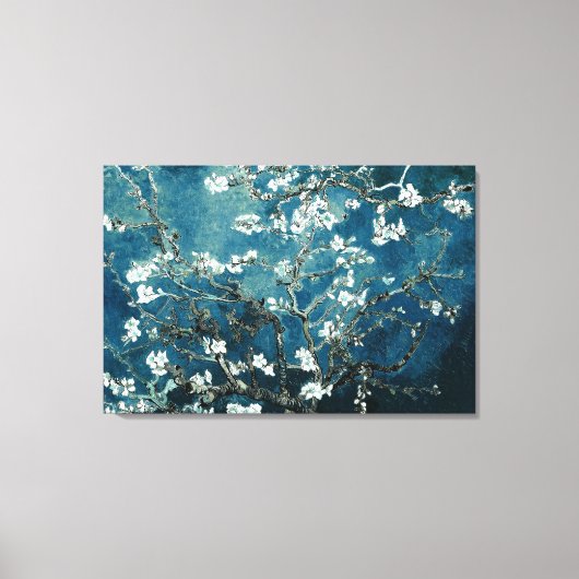 Toile Van Gogh Almond Blossoms Dark Turquoise (Recto)