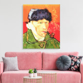 Toile Van Gogh - Autoportrait avec l'oreille bandée & pi (Insitu(Salon))