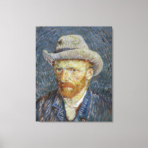Toile Van Gogh Autoportrait Gris Sens Casquette Peinture