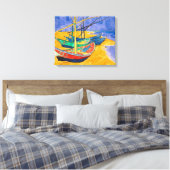 Toile Van Gogh Bateaux Plage impressionniste (Insitu(Chambre))