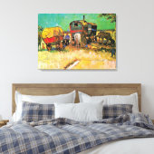 Toile Van Gogh - Camp tzigane avec Cheval Dray (Insitu(Chambre))