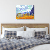 Toile Van Gogh - Champ de blé avec cyprès (Insitu(Chambre))