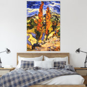 Toile Van Gogh - Deux peupliers sur une colline (Insitu(Chambre))