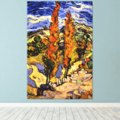 Toile Van Gogh - Deux peupliers sur une colline (Insitu (Plancher de Bois))