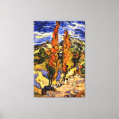 Toile Van Gogh - Deux peupliers sur une colline (Recto)