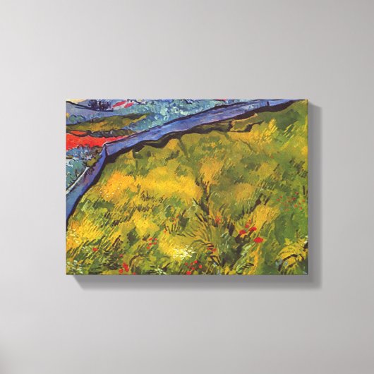 Toile Van Gogh Enfermé Champ de blé avec soleil levant (Recto)