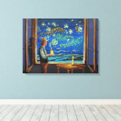 Toile Van Gogh et les lucioles étoilées (Insitu (Plancher de Bois))