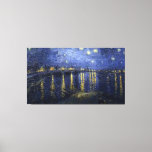 Toile Van Gogh - Etonnez la nuit sur le rhone<br><div class="desc">Starry Night Over the Rhone (septembre 1888) est l'un des tableaux d'Arles de Vincent van Gogh la nuit; il a été peint à un endroit sur la rive du fleuve qui était à seulement une minute ou deux à pied de la Maison Jaune sur la Place Lamartine que Van Gogh...</div>
