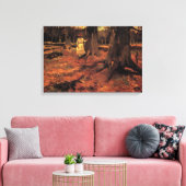 Toile Van Gogh ; Fille dans le blanc dans les bois, art (Insitu(Salon))