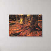 Toile Van Gogh ; Fille dans le blanc dans les bois, art (Recto)