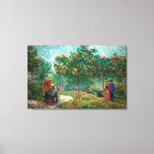 Toile Van Gogh Garden à Montmartre avec amoureux
